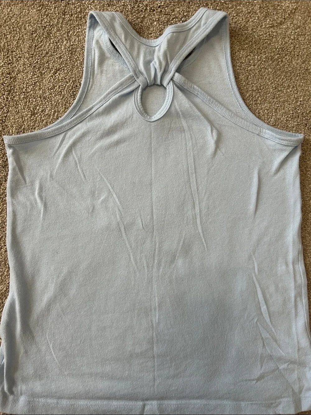 Old Navy Light Blue Graphic & Floral Ribbed Tank Set